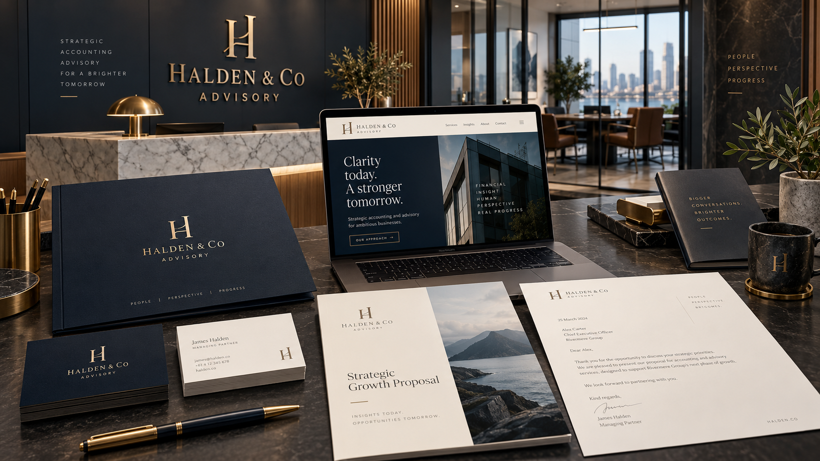 Professional services brand identity